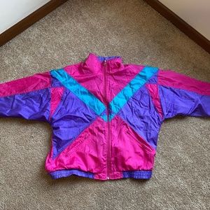 Vintage Lavon by Cheerful Corp Colourful Windbreaker Jacket Women's L
